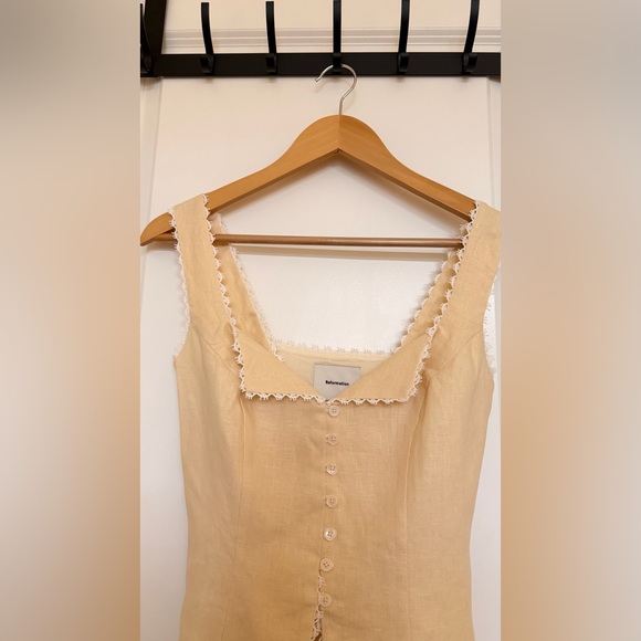 Reformation Viola Linen Top in Sugar. Brand new without tags, never worn. - Picture 9 of 12